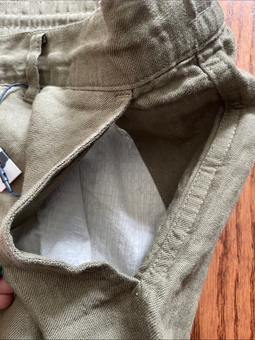 Taylor Stitch Olive Green Linen Shorts Men’s Sz 36 NWOT - Picture 6 of 10